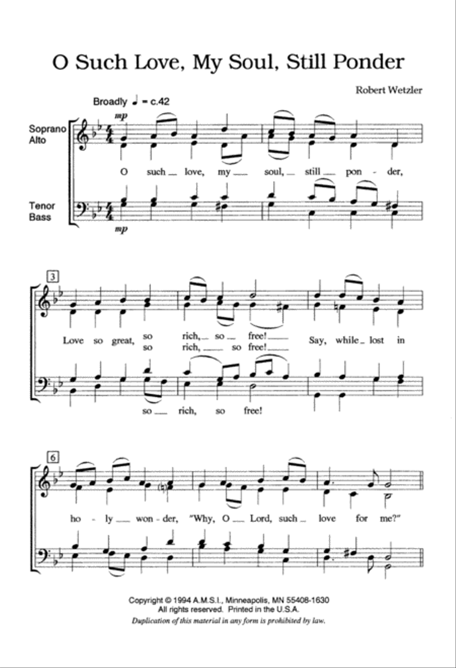 O Such Love My Soul Still Ponder (Digital Download) 4-Part scores gallery preview page 2
