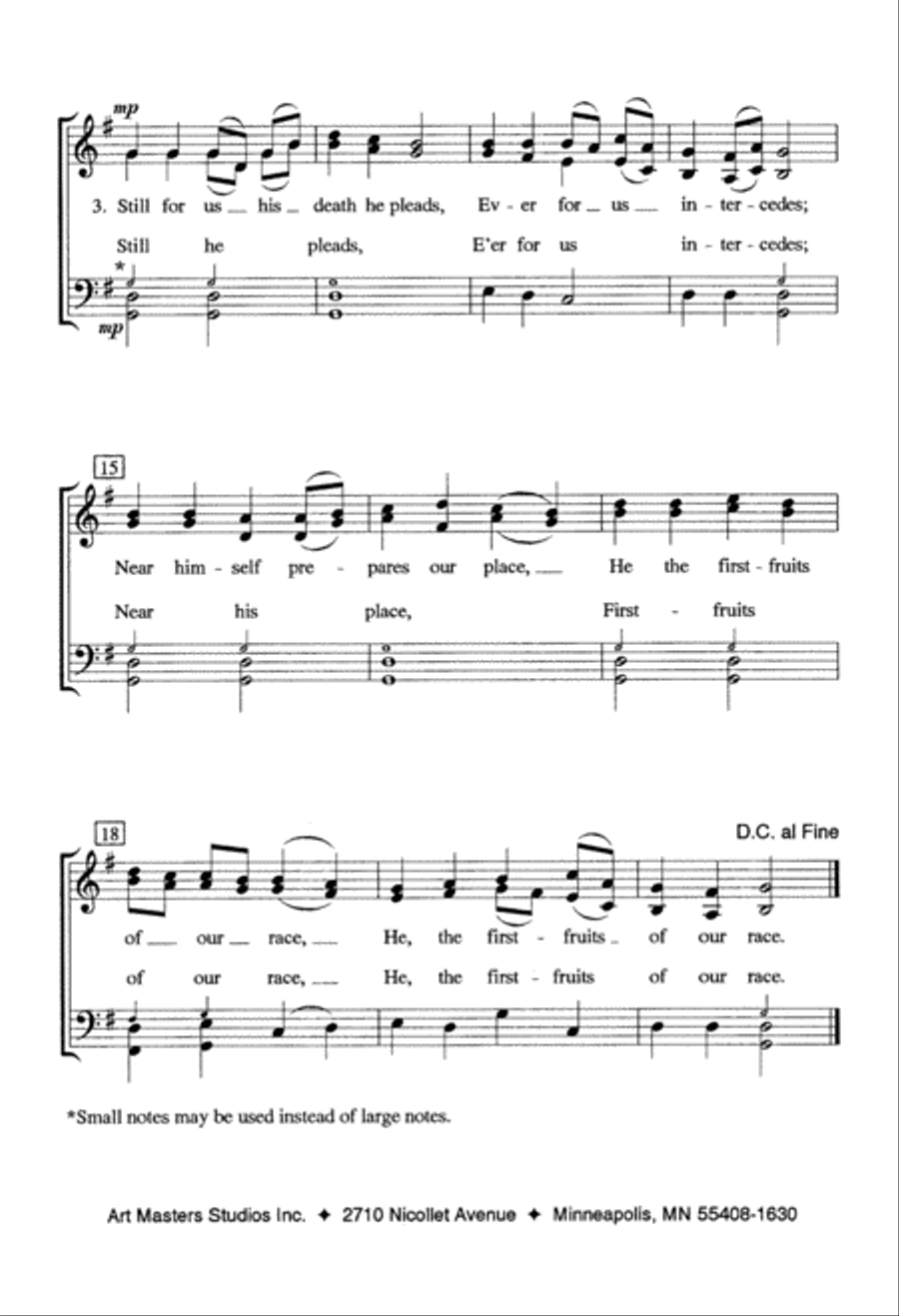 Hail the Day that Sees Him Rise (Digital Download) 4-Part scores gallery preview page 3