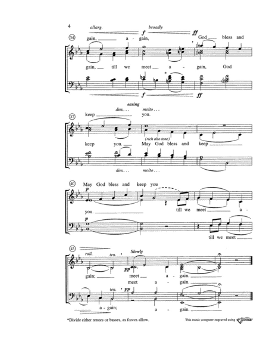 May God Bless and Keep You (Digital Download) 4-Part scores gallery preview page 4