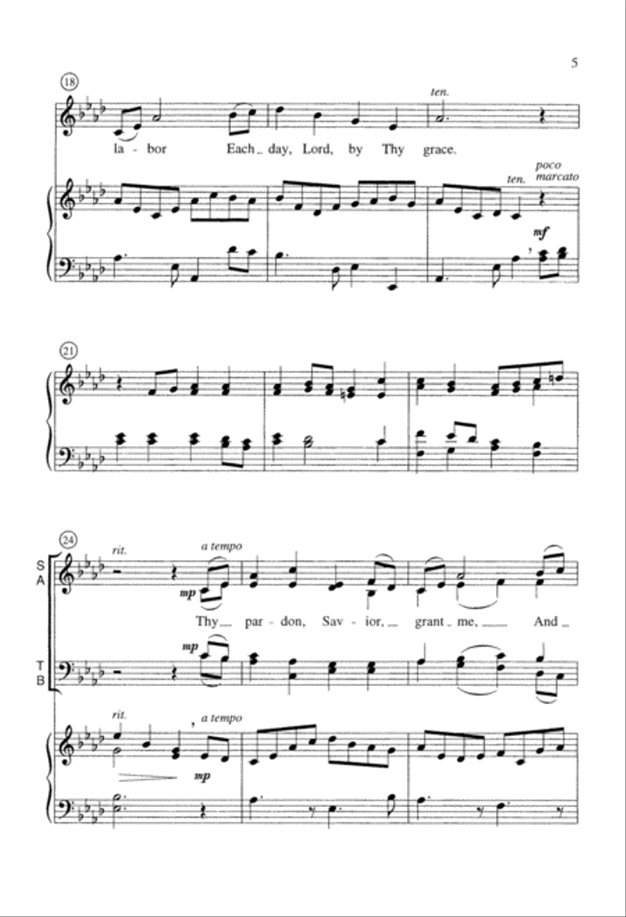 Thy Holy Wings (Digital Download) 4-Part scores gallery preview page 5