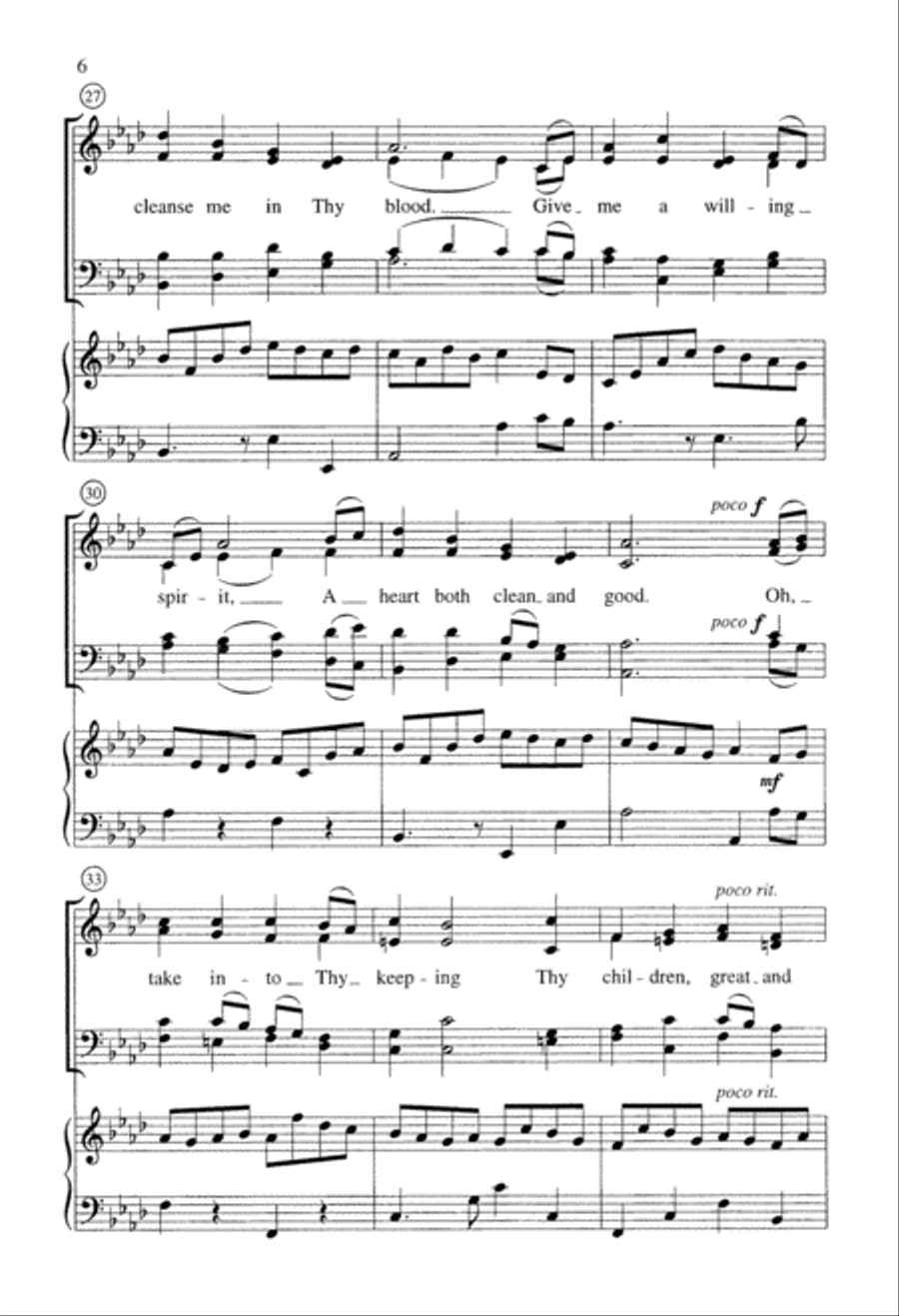 Thy Holy Wings (Digital Download) 4-Part scores gallery preview page 6