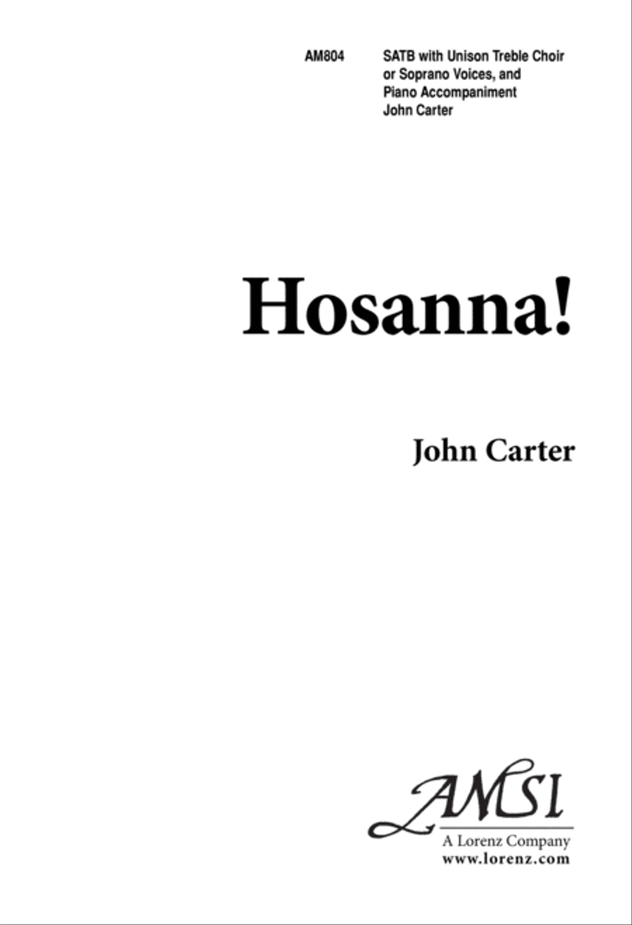 Hosanna! (Digital Download) 4-Part scores gallery preview page 1