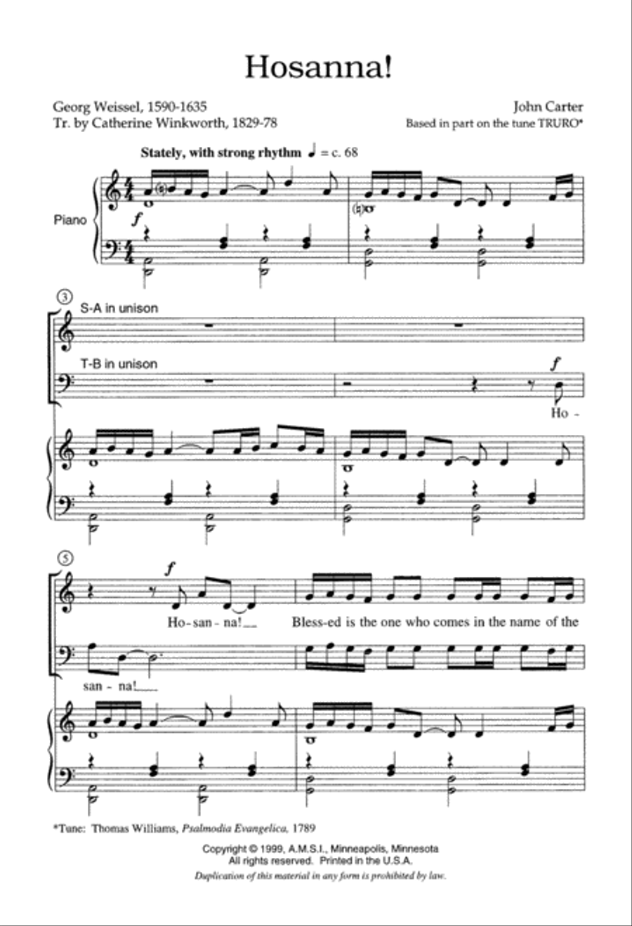 Hosanna! (Digital Download) 4-Part scores gallery preview page 2