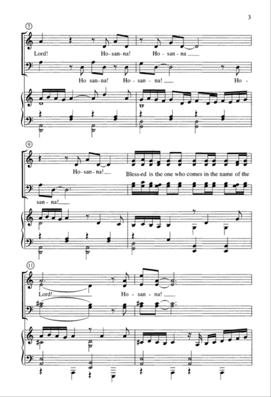 Hosanna! (Digital Download) 4-Part scores gallery preview page 3