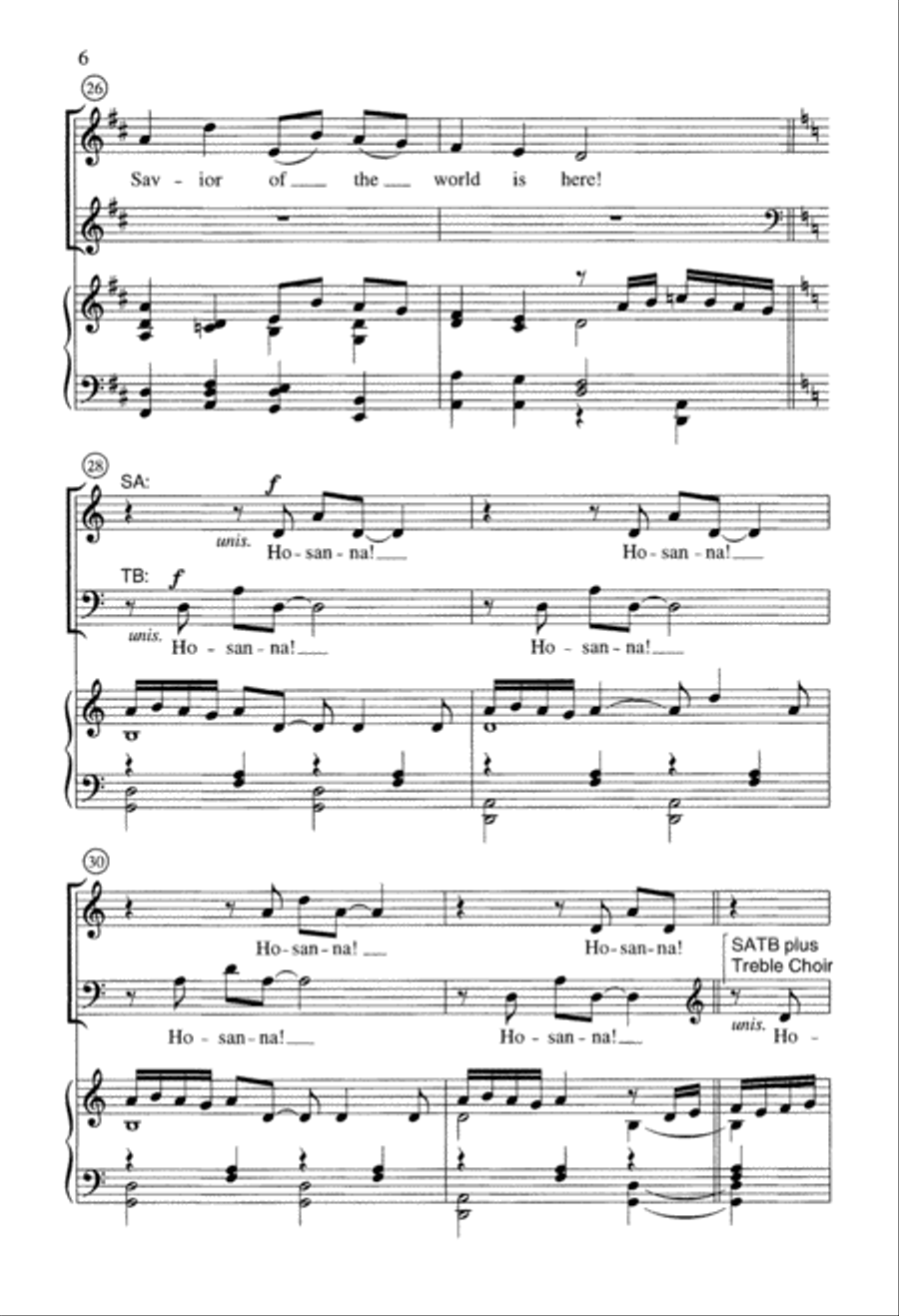 Hosanna! (Digital Download) 4-Part scores gallery preview page 6
