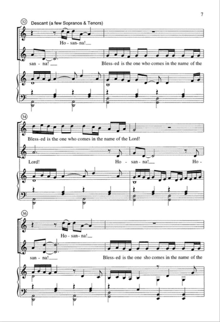Hosanna! (Digital Download) 4-Part scores gallery preview page 7