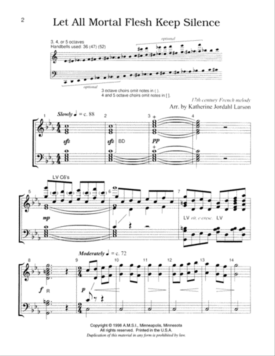 Let All Mortal Flesh Keep Silence 5-Octaves scores gallery preview page 2