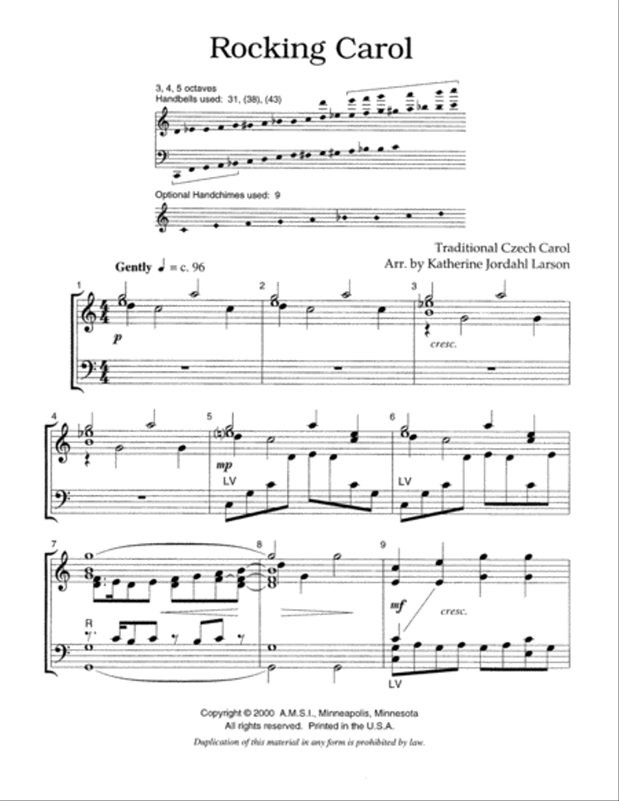 Rocking Carol Rocking Carol 5-Octaves scores gallery preview page 2