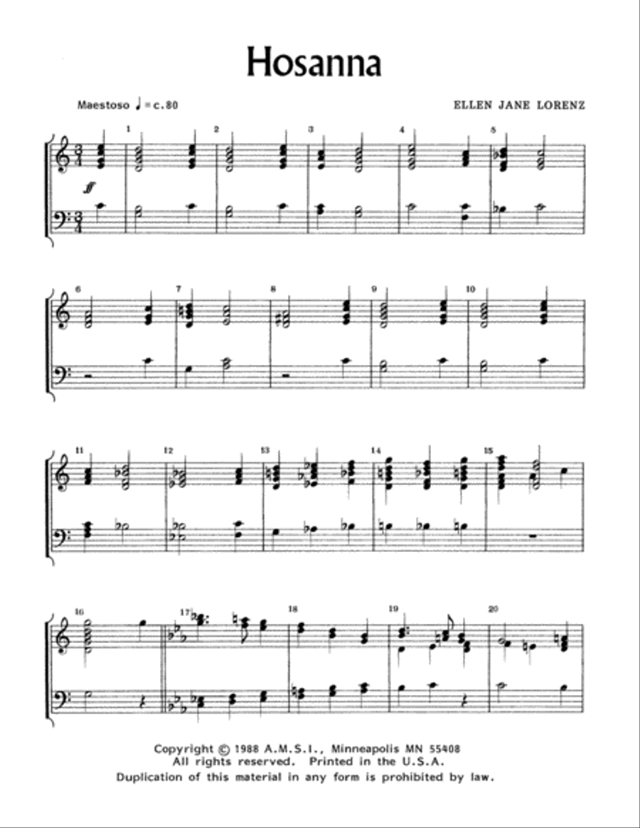 Hosanna Hosanna 3-Octaves scores gallery preview page 2