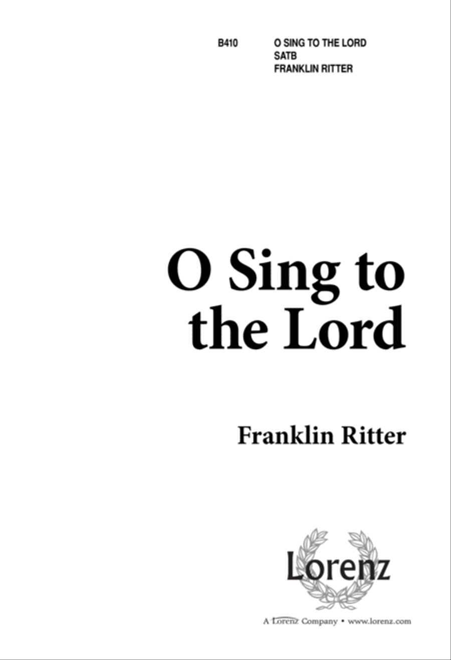 O Sing to the Lord (Digital Download) 4-Part scores gallery preview page 1