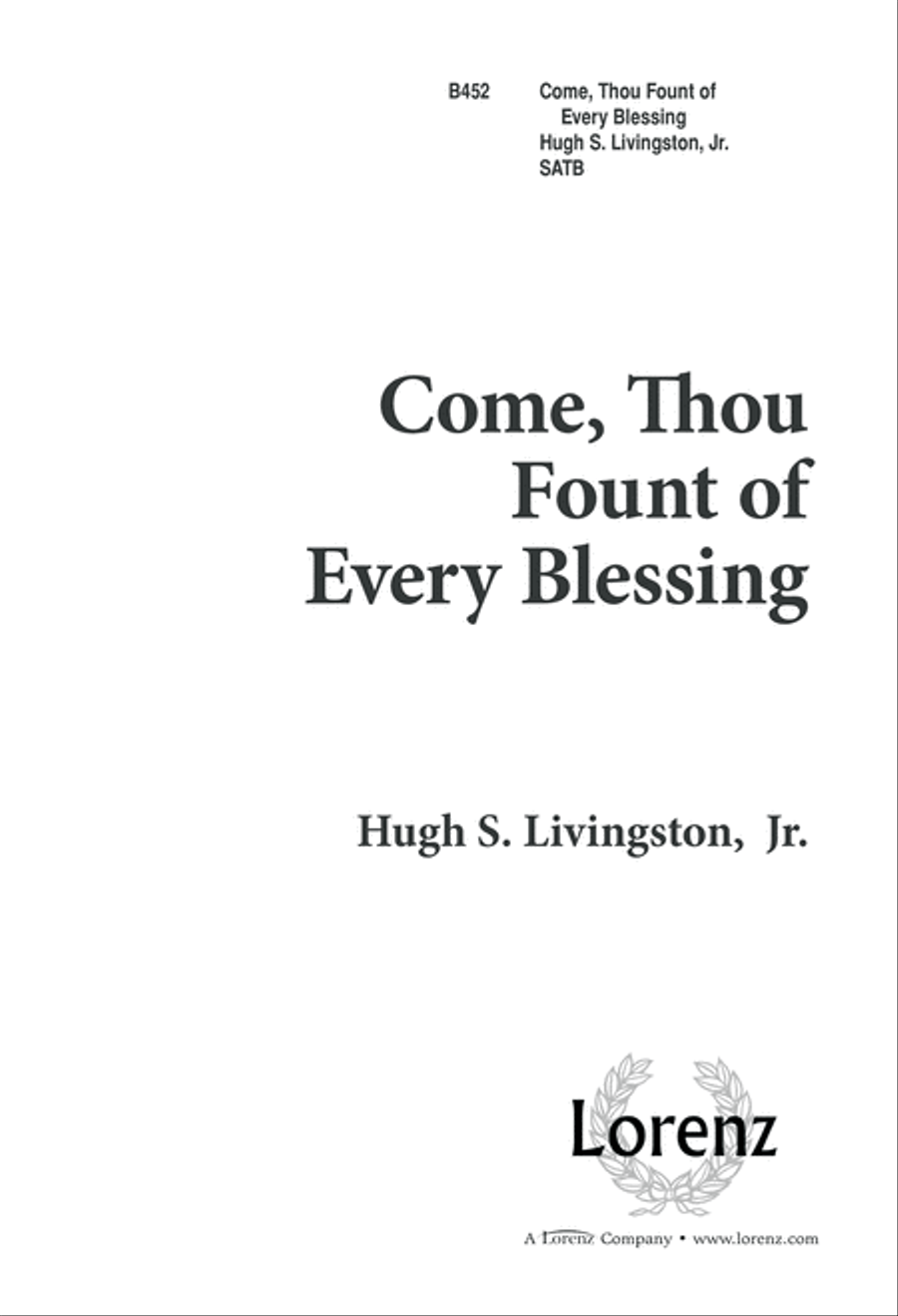 Come Thou Fount of Every Blessing (Digital Download) 4-Part scores gallery preview page 1