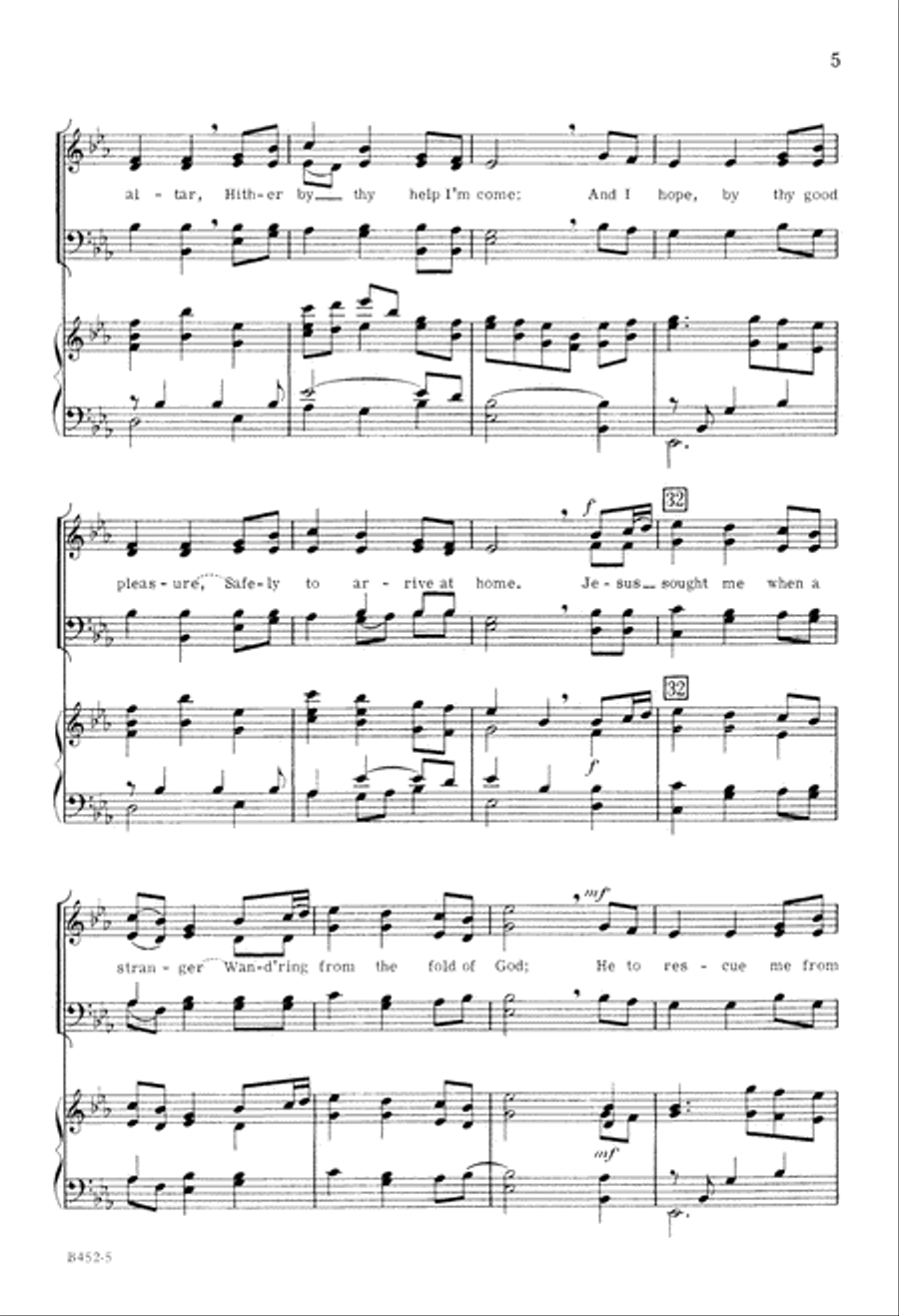 Come Thou Fount of Every Blessing (Digital Download) 4-Part scores gallery preview page 5