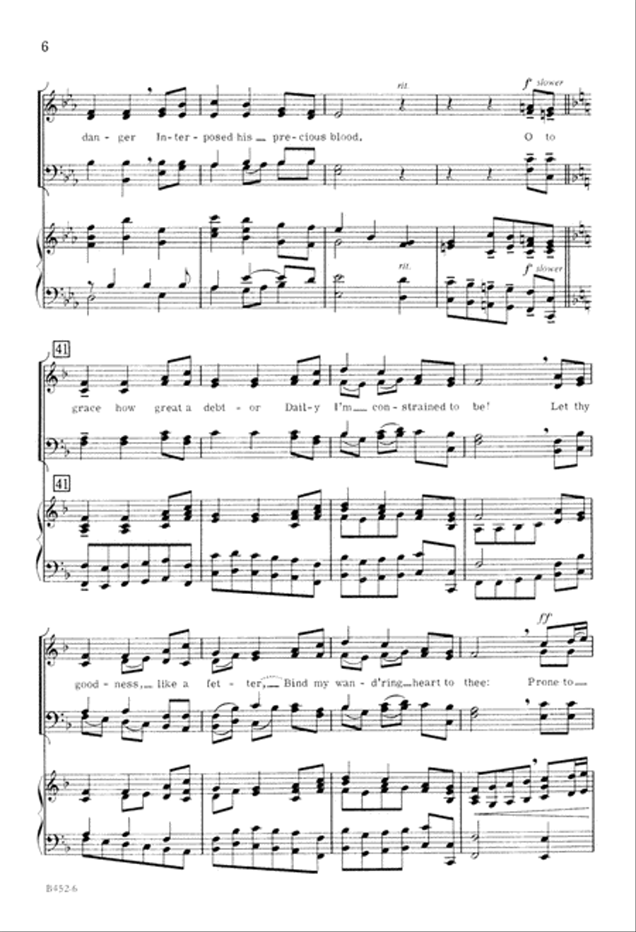 Come Thou Fount of Every Blessing (Digital Download) 4-Part scores gallery preview page 6