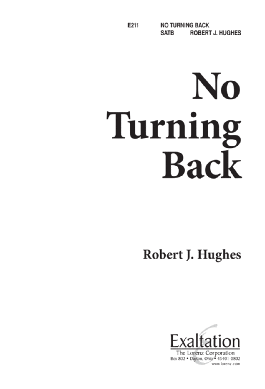 No Turning Back (Digital Download) 4-Part scores gallery preview page 1