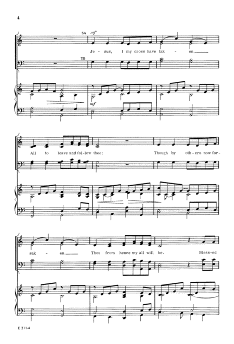 No Turning Back (Digital Download) 4-Part scores gallery preview page 4