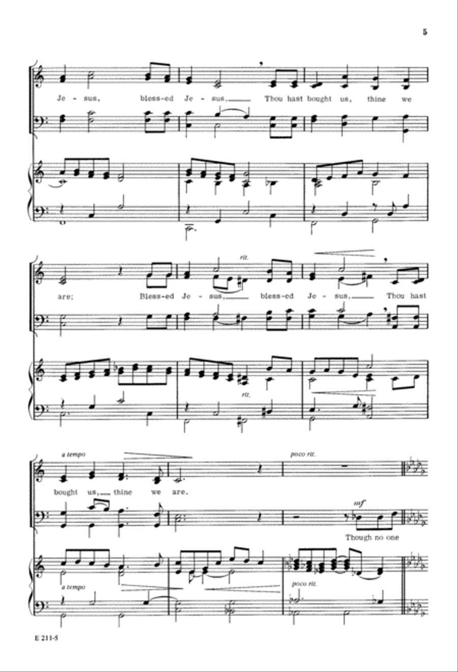 No Turning Back (Digital Download) 4-Part scores gallery preview page 5