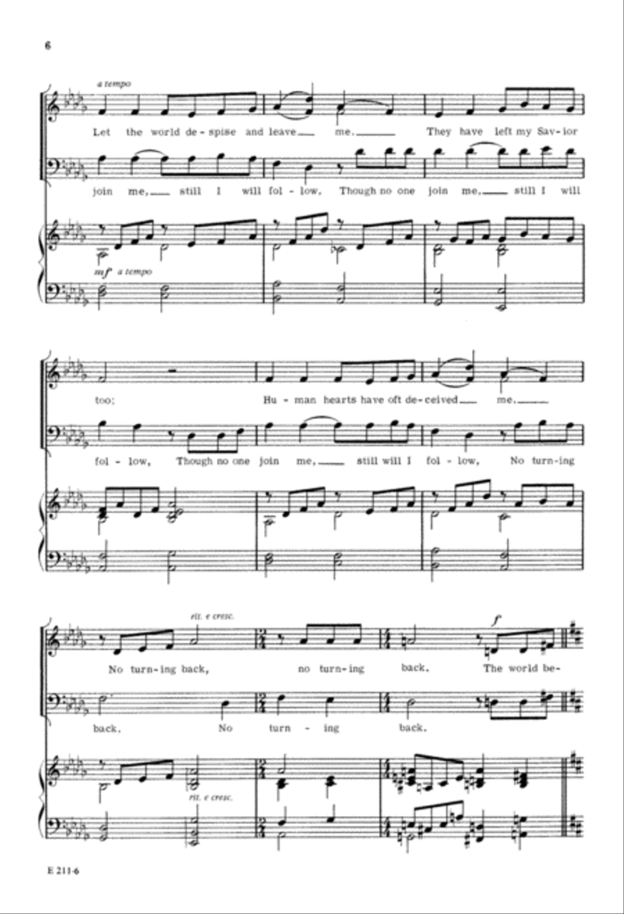 No Turning Back (Digital Download) 4-Part scores gallery preview page 6
