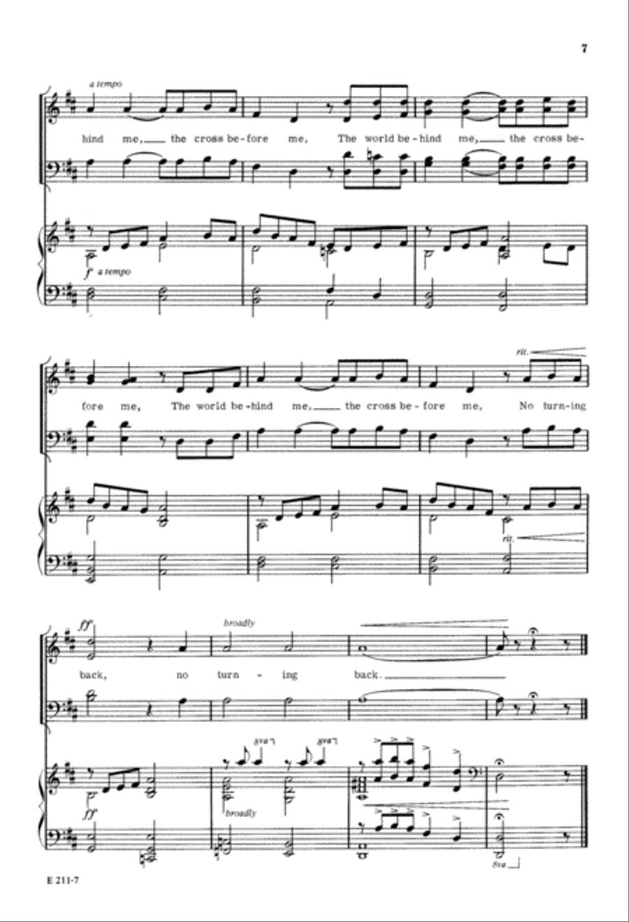 No Turning Back (Digital Download) 4-Part scores gallery preview page 7