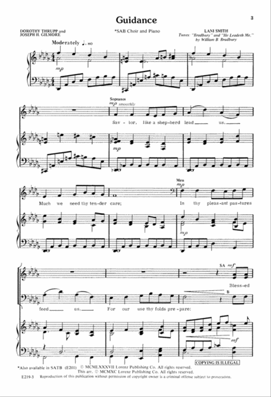 Guidance (Digital Download) 3-Part scores gallery preview page 3