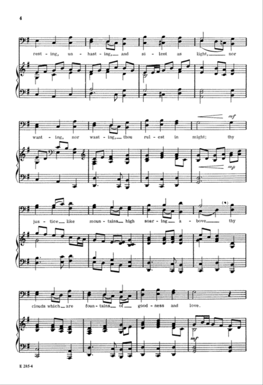 Immortal, Invisible God, Only Wise (Digital Download) 4-Part scores gallery preview page 4