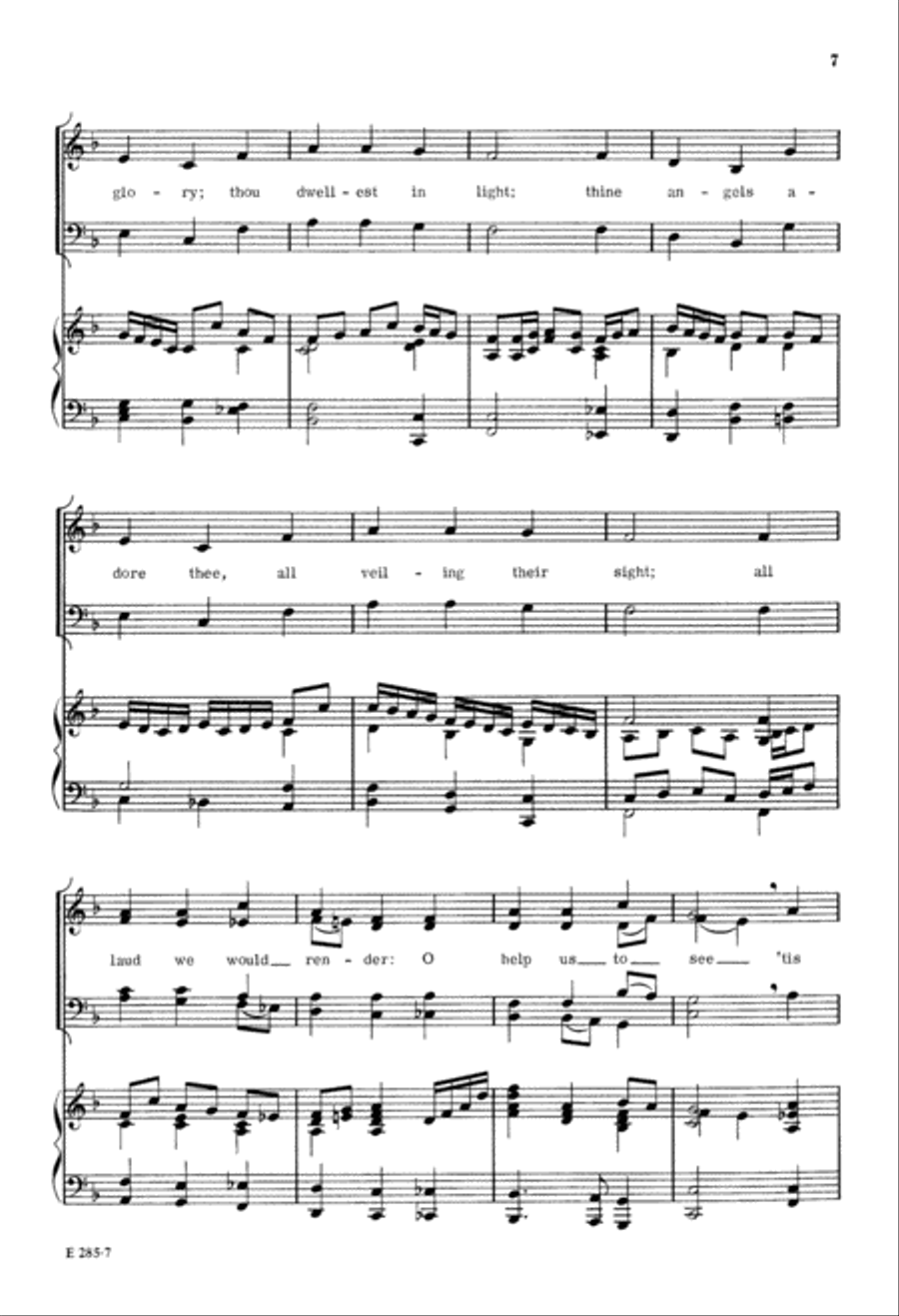 Immortal, Invisible God, Only Wise (Digital Download) 4-Part scores gallery preview page 5