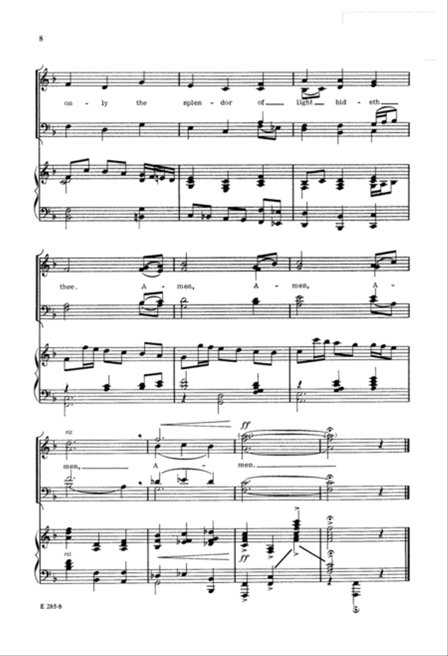 Immortal, Invisible God, Only Wise (Digital Download) 4-Part scores gallery preview page 6