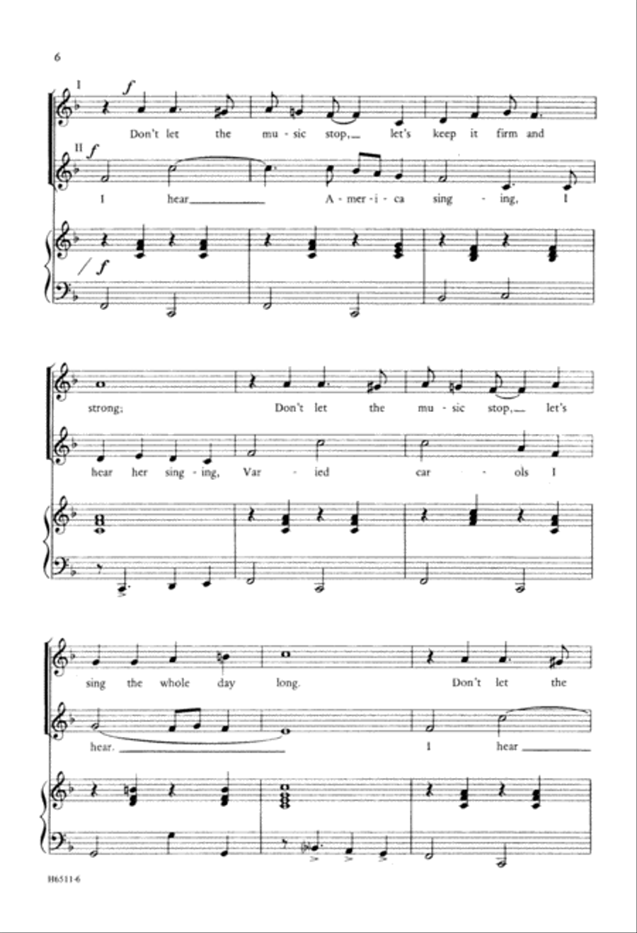 Don't Let the Music Stop (Digital Download) SSA scores gallery preview page 6