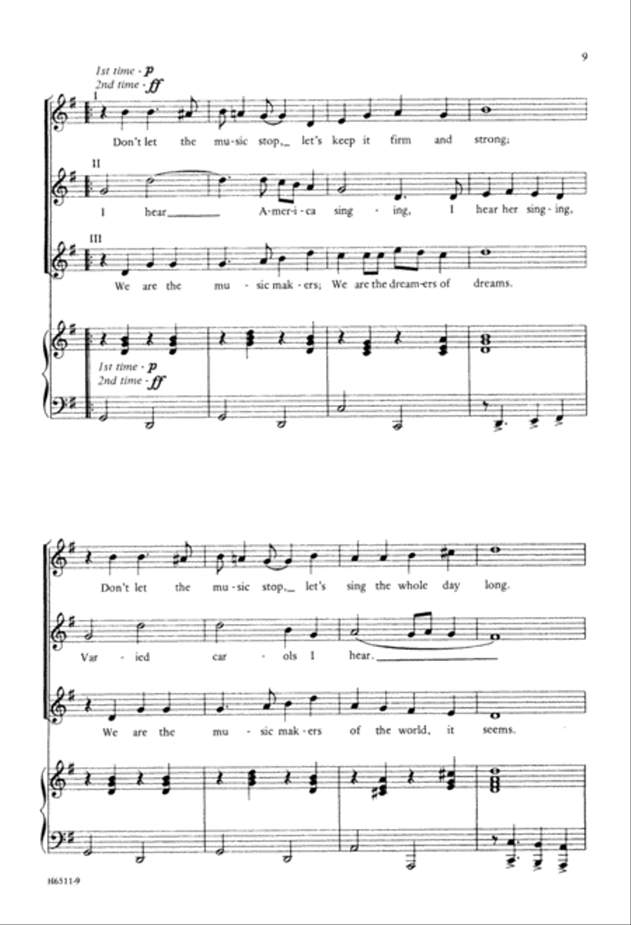 Don't Let the Music Stop (Digital Download) SSA scores gallery preview page 9