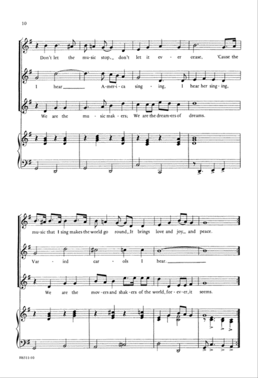 Don't Let the Music Stop (Digital Download) SSA scores gallery preview page 10