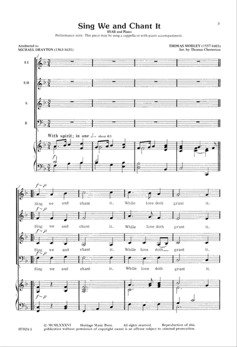 Sing We and Chant It (Digital Download) Choir scores gallery preview page 3