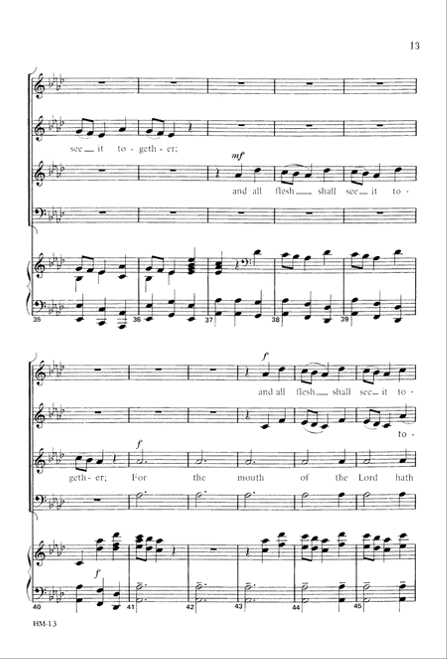 Handel's Messiah: Christmas Choruses and Solos (Digital Download) 4-Part scores gallery preview page 15
