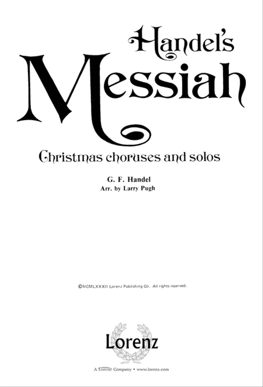 Handel's Messiah: Christmas Choruses and Solos (Digital Download) 4-Part scores gallery preview page 3