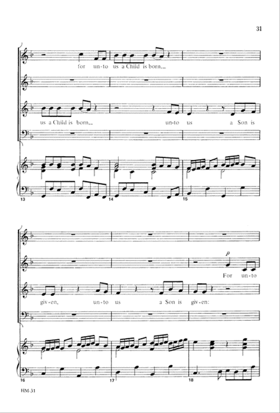 Handel's Messiah: Christmas Choruses and Solos (Digital Download) 4-Part scores gallery preview page 33