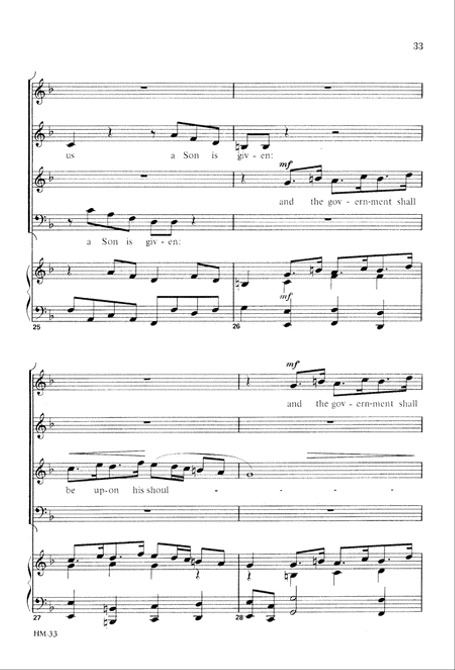 Handel's Messiah: Christmas Choruses and Solos (Digital Download) 4-Part scores gallery preview page 35
