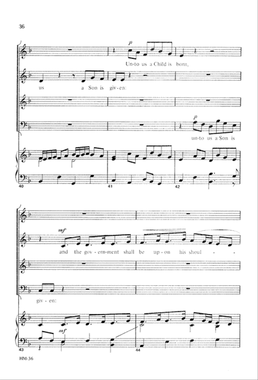 Handel's Messiah: Christmas Choruses and Solos (Digital Download) 4-Part scores gallery preview page 38