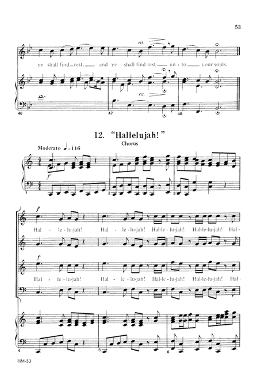Handel's Messiah: Christmas Choruses and Solos (Digital Download) 4-Part scores gallery preview page 55