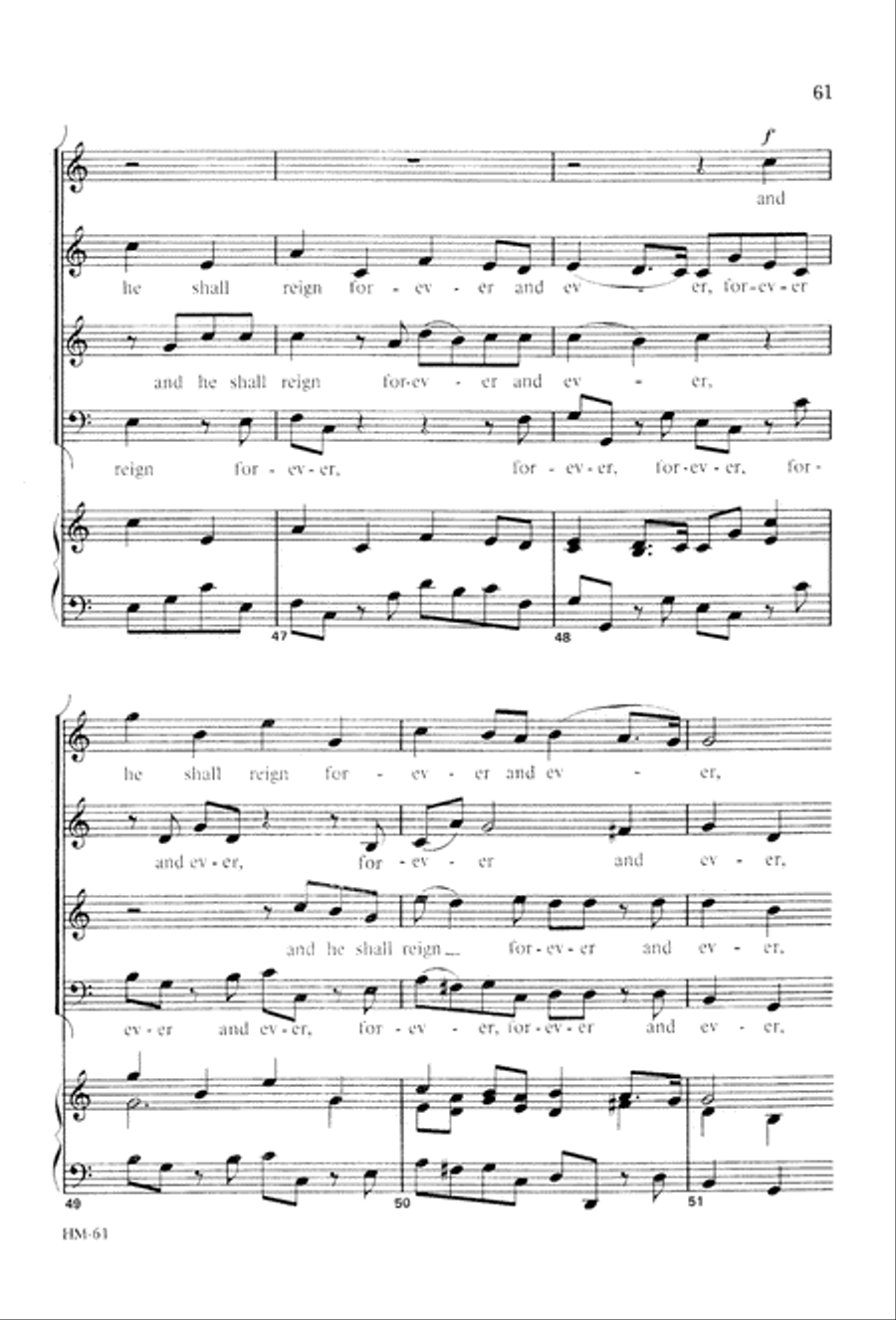 Handel's Messiah: Christmas Choruses and Solos (Digital Download) 4-Part scores gallery preview page 63