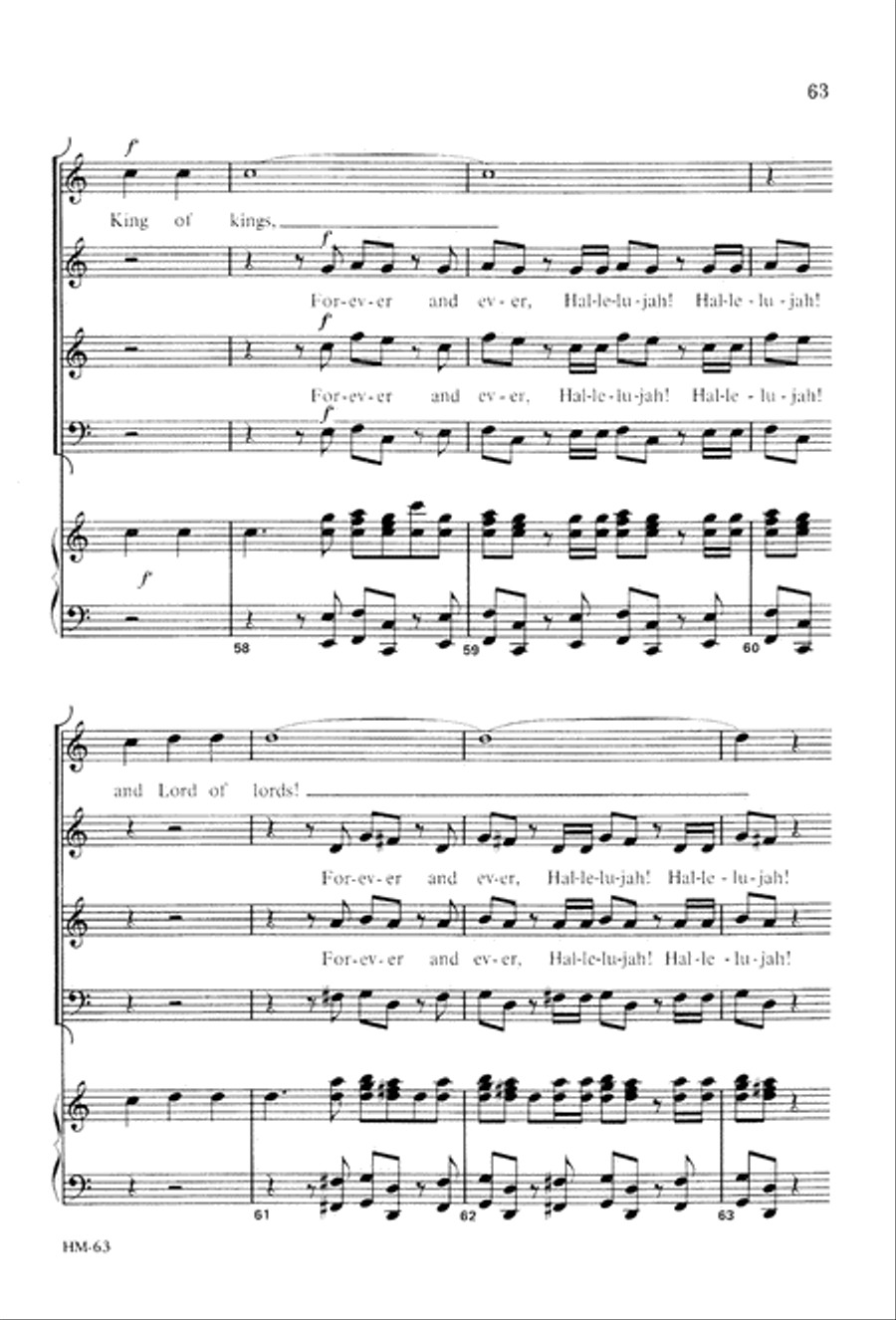 Handel's Messiah: Christmas Choruses and Solos (Digital Download) 4-Part scores gallery preview page 65