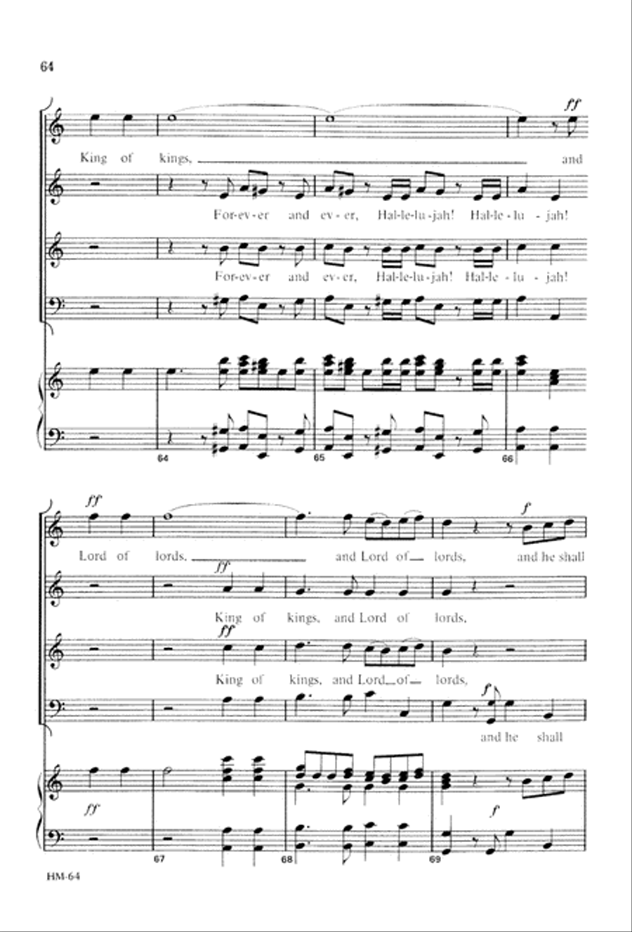 Handel's Messiah: Christmas Choruses and Solos (Digital Download) 4-Part scores gallery preview page 66