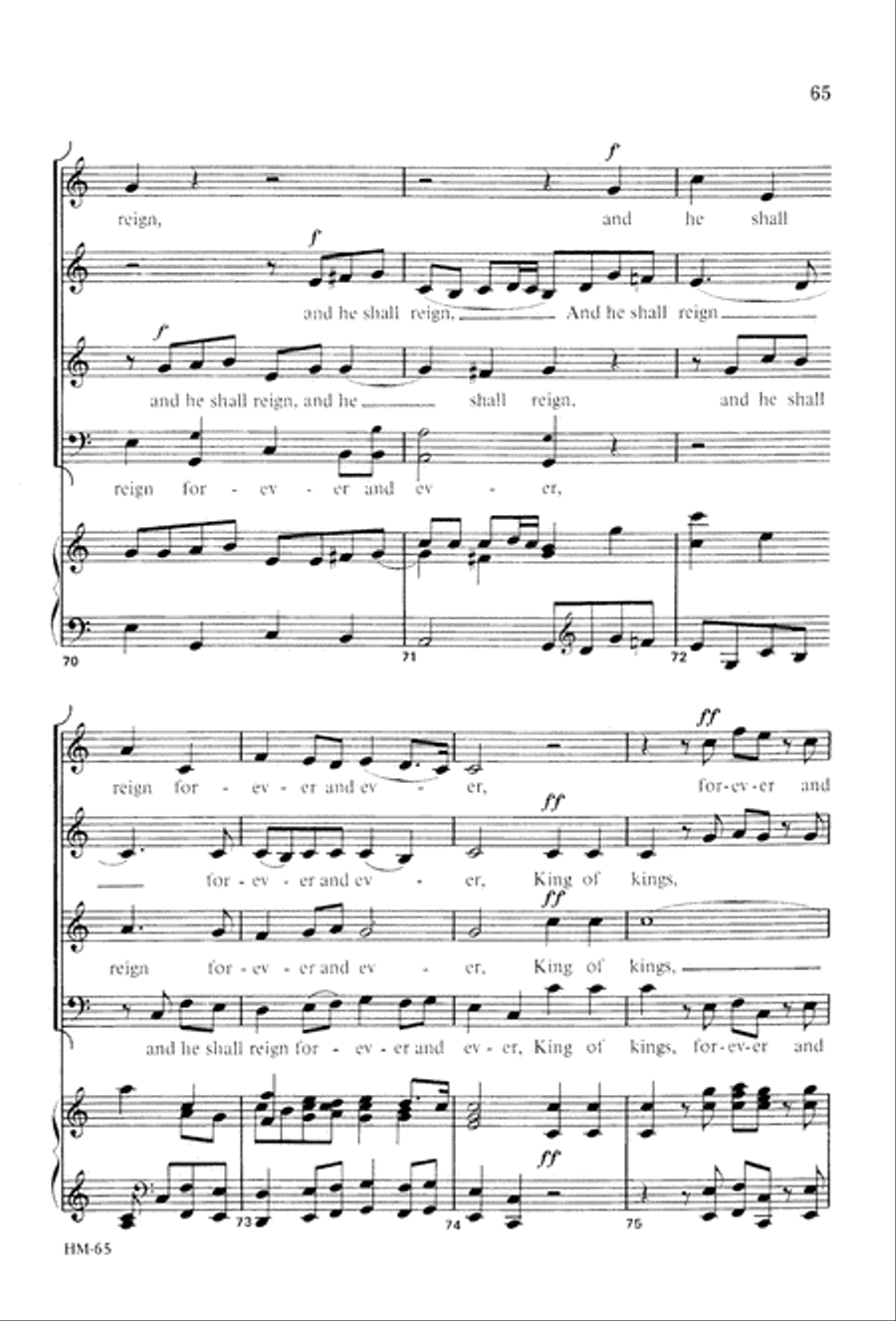 Handel's Messiah: Christmas Choruses and Solos (Digital Download) 4-Part scores gallery preview page 67