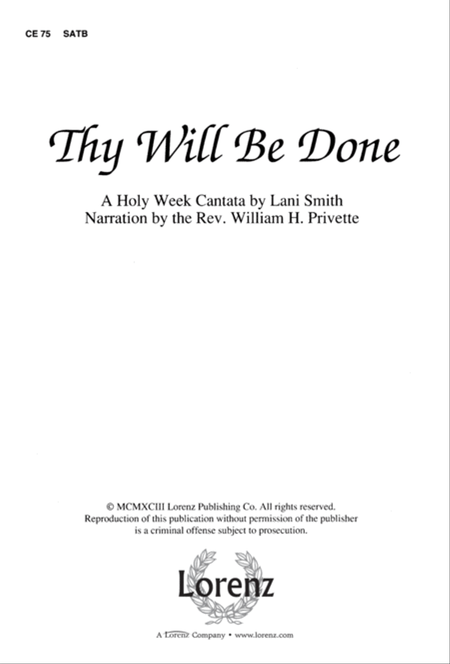 Thy Will Be Done (Digital Download) 4-Part scores gallery preview page 3