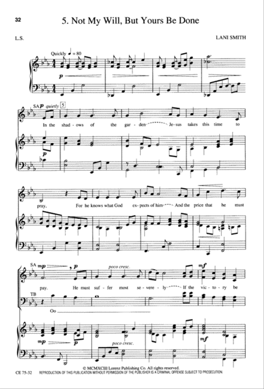 Thy Will Be Done (Digital Download) 4-Part scores gallery preview page 33