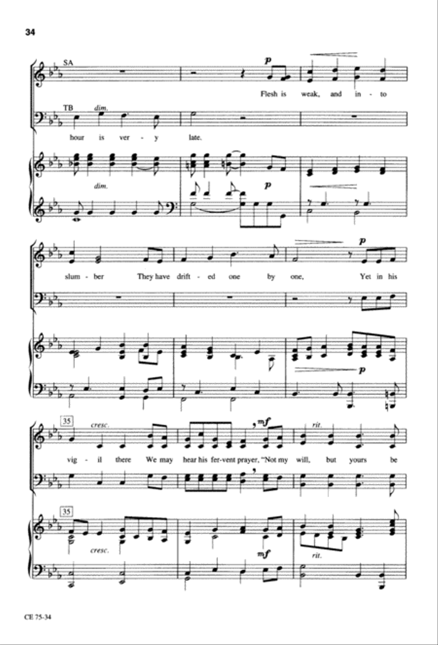 Thy Will Be Done (Digital Download) 4-Part scores gallery preview page 35
