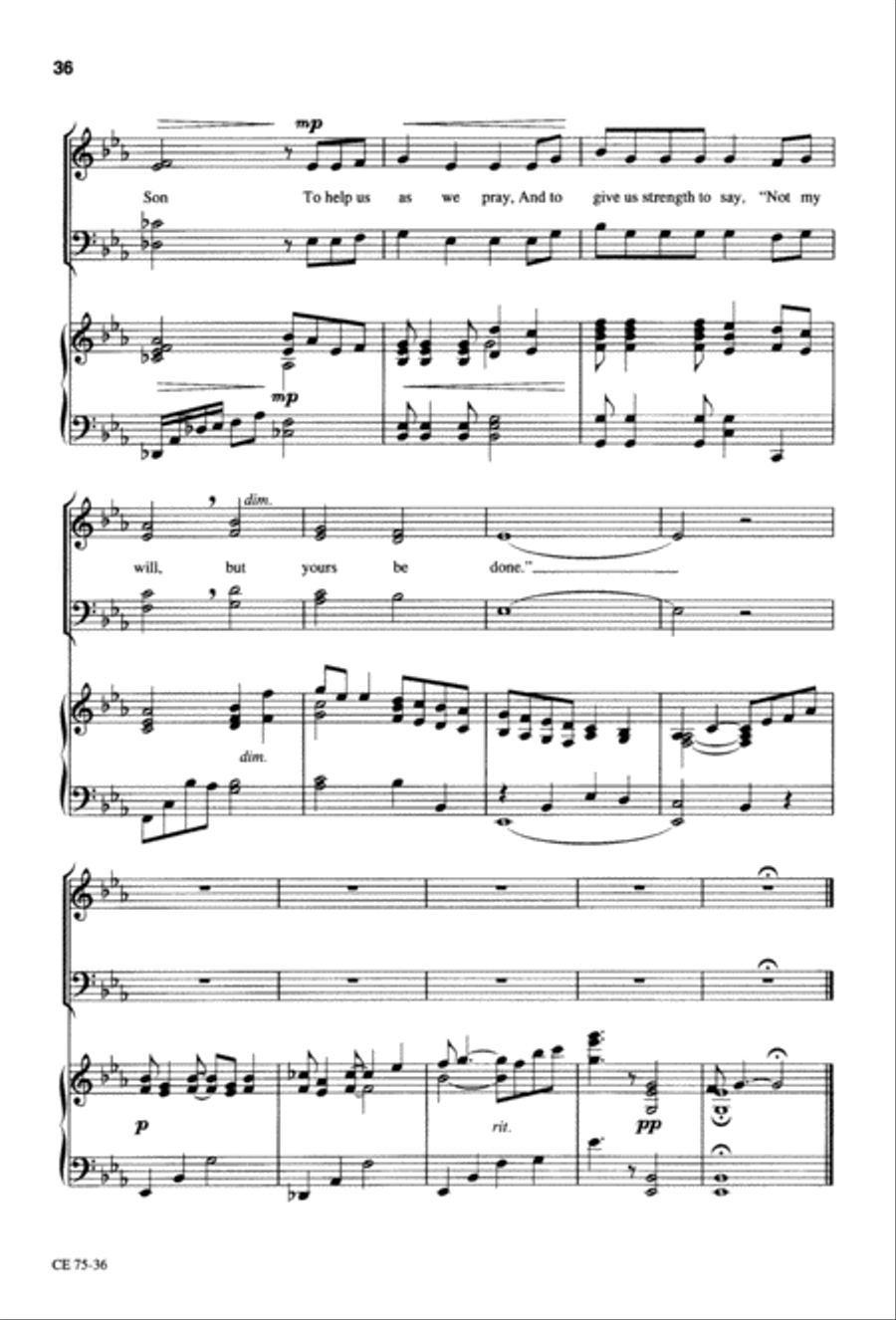Thy Will Be Done (Digital Download) 4-Part scores gallery preview page 37