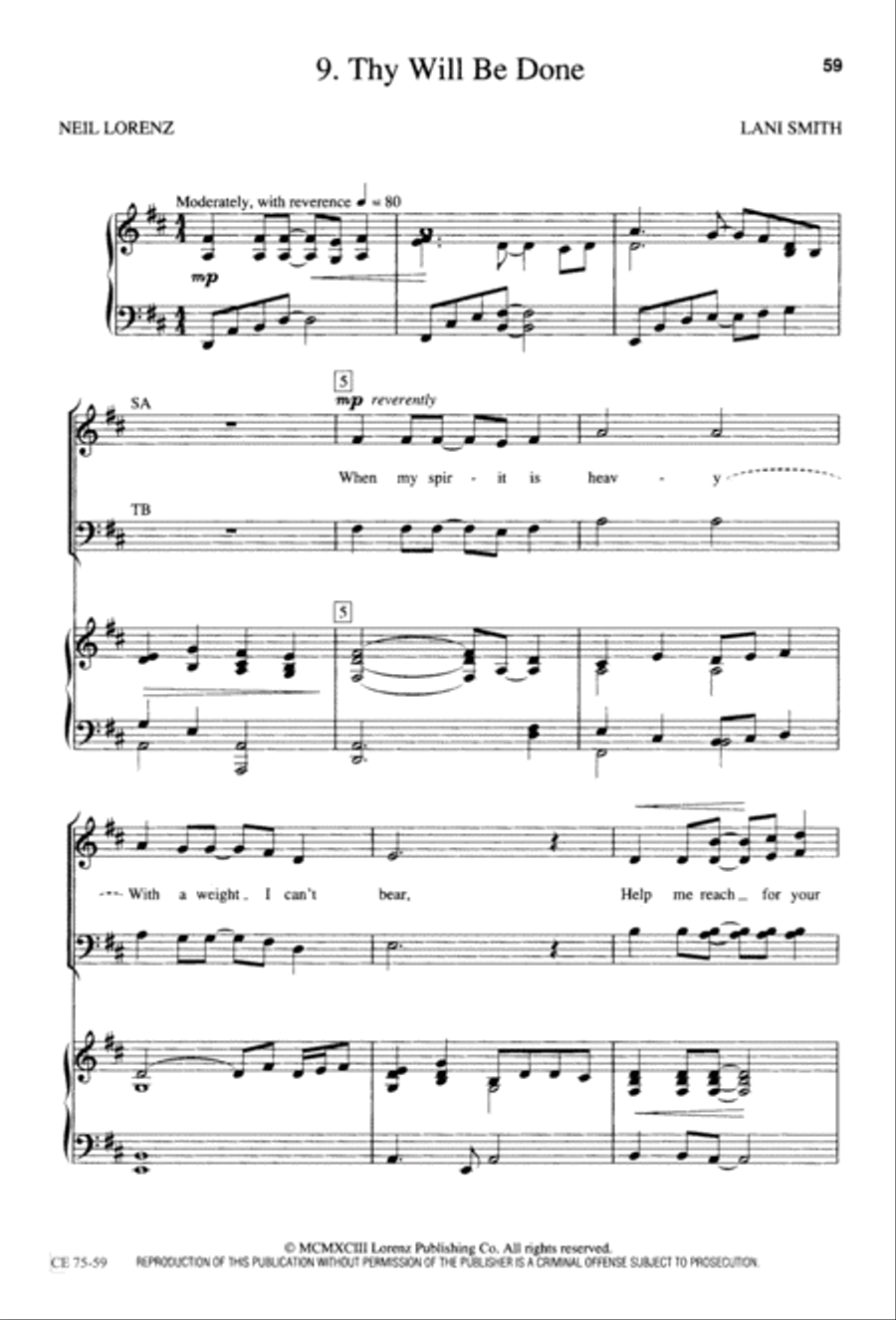 Thy Will Be Done (Digital Download) 4-Part scores gallery preview page 60