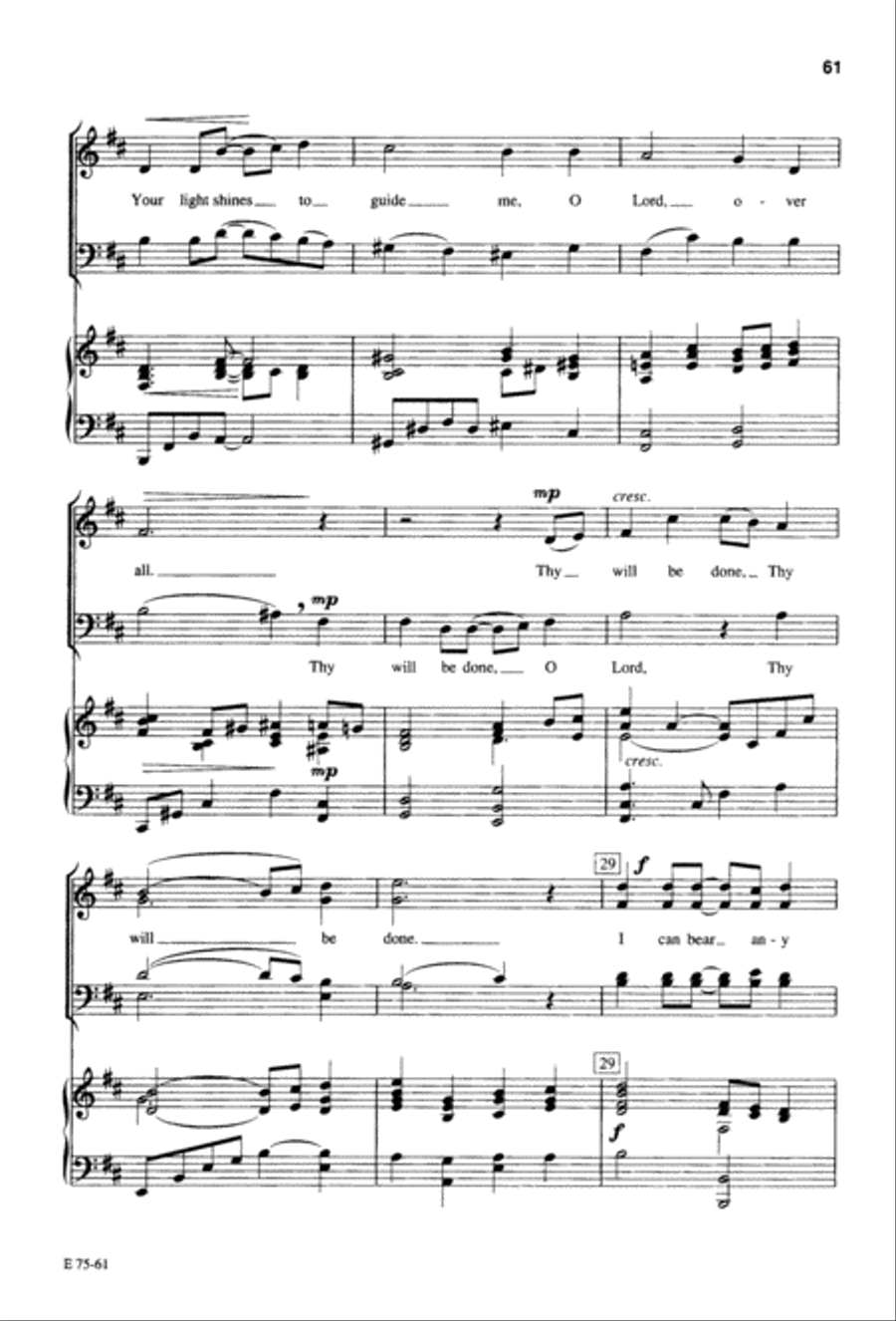Thy Will Be Done (Digital Download) 4-Part scores gallery preview page 62