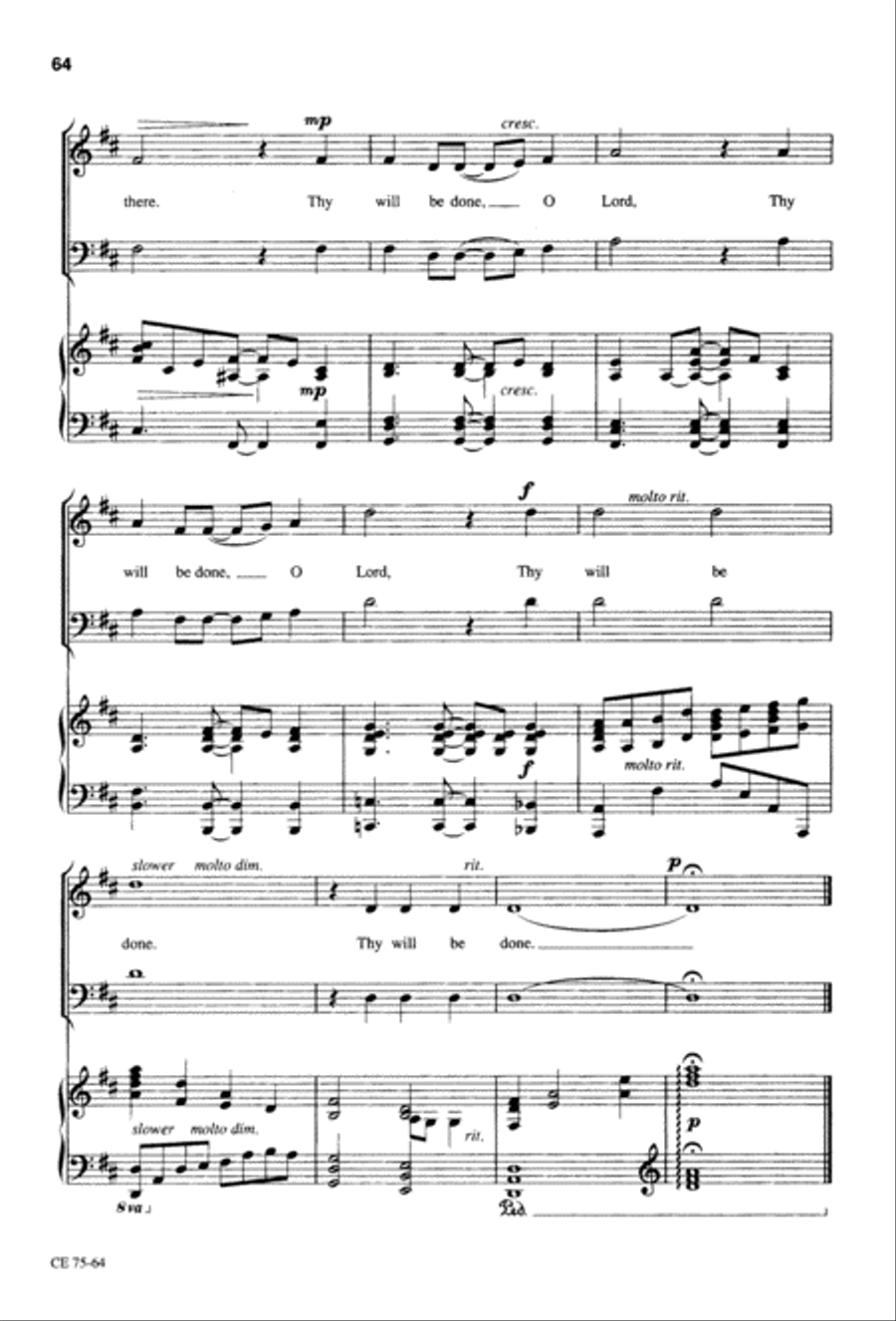 Thy Will Be Done (Digital Download) 4-Part scores gallery preview page 65