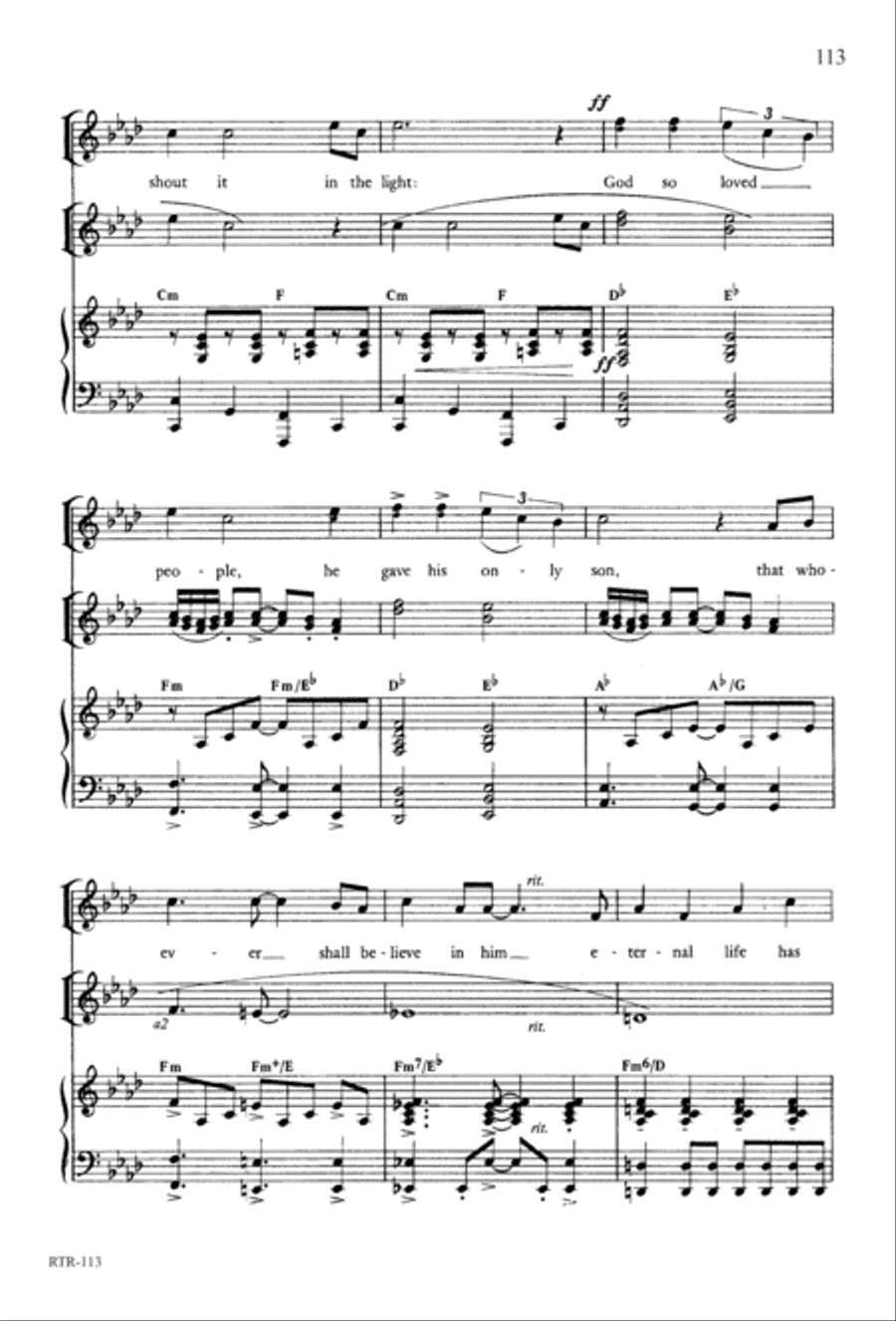 A Reason to Rejoice (Digital Download) 4-Part scores gallery preview page 115