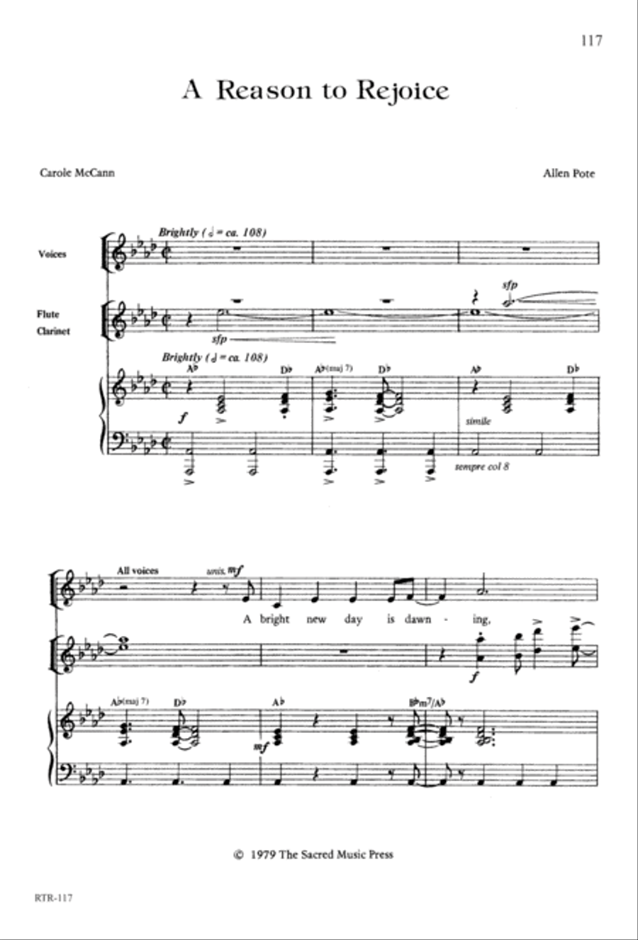 A Reason to Rejoice (Digital Download) 4-Part scores gallery preview page 119