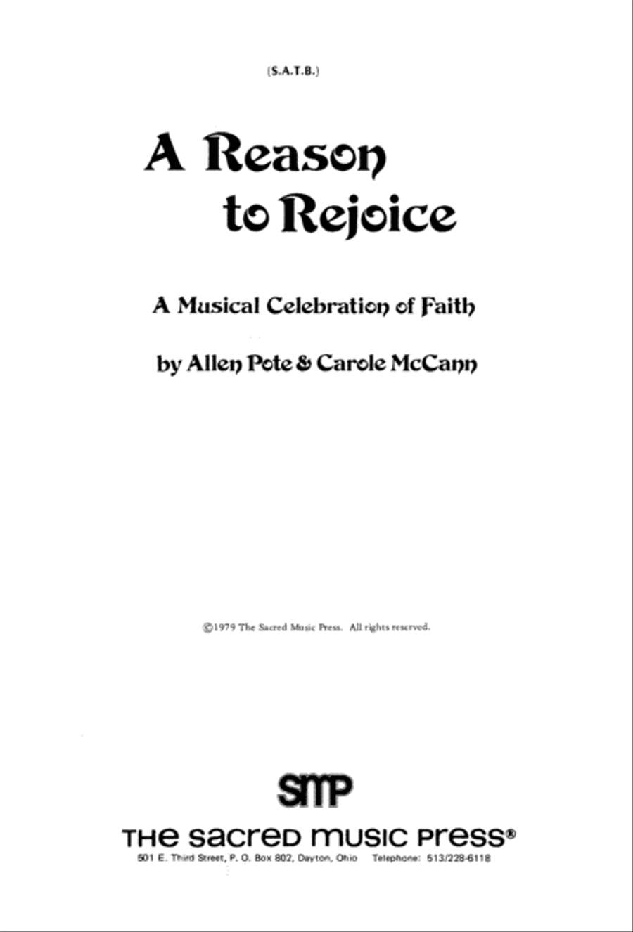 A Reason to Rejoice (Digital Download) 4-Part scores gallery preview page 3